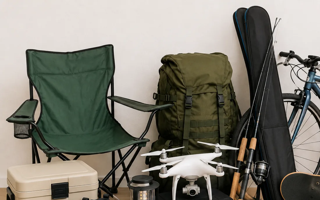 自転車やアウトドア用品など趣味用品の回収イメージ
