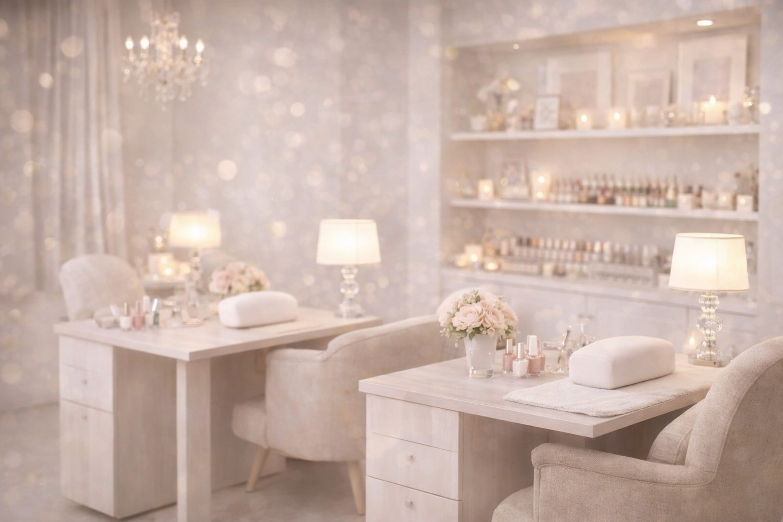 落ち着いたネイルサロン空間